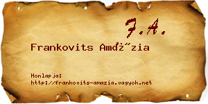 Frankovits Amázia névjegykártya